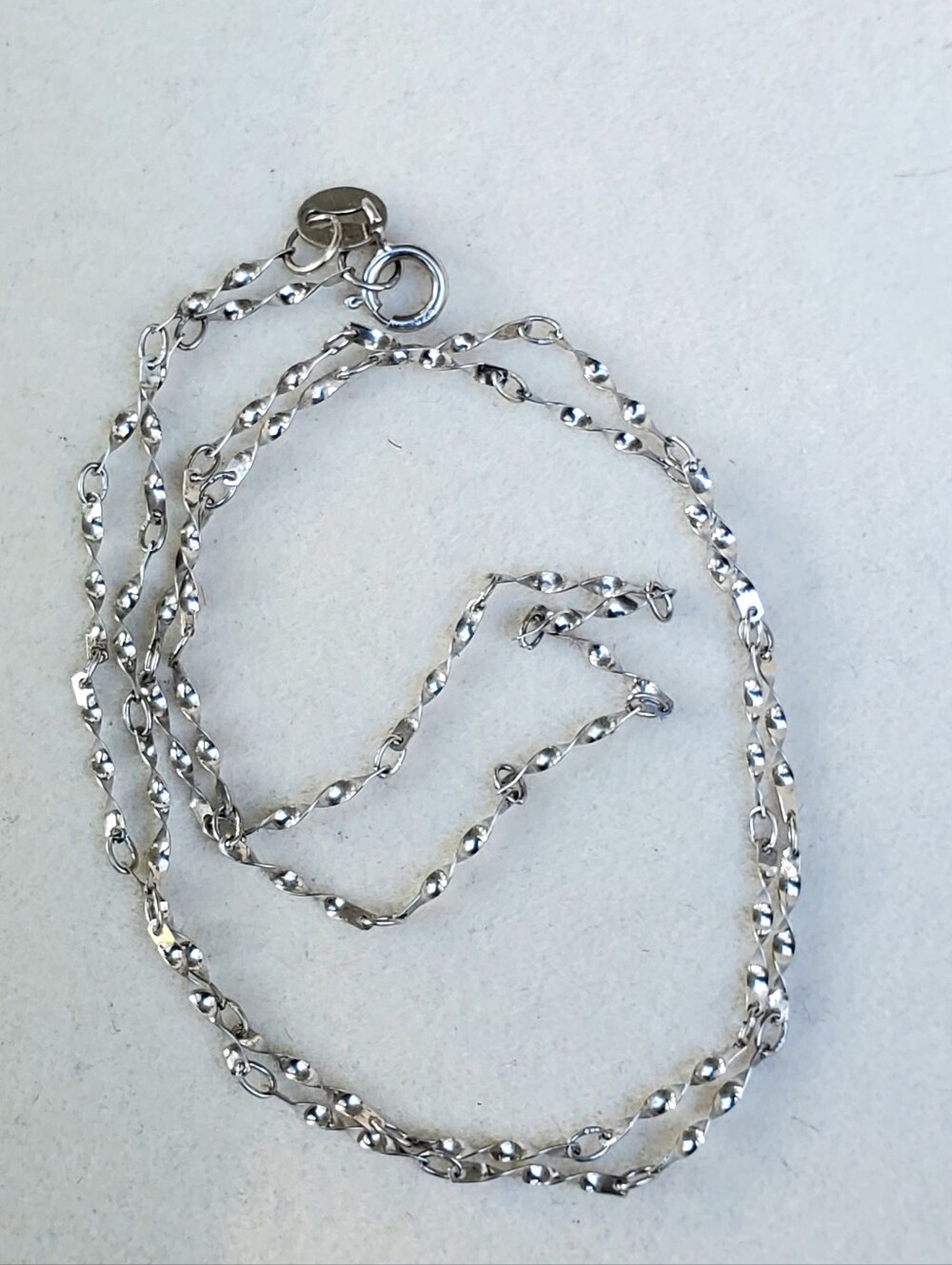 Delicate Silver Twisted Necklace